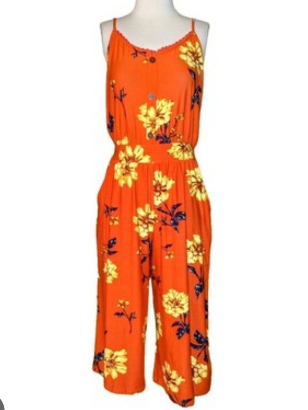 Bobbie B brooks jumpsuits floral color orange
